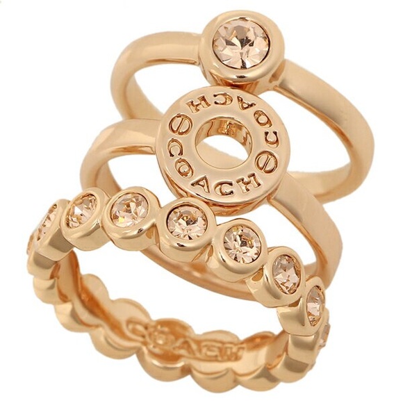 Coach Jewelry - COACH OPEN CIRCLE RING SET ROSEGOLD size 6